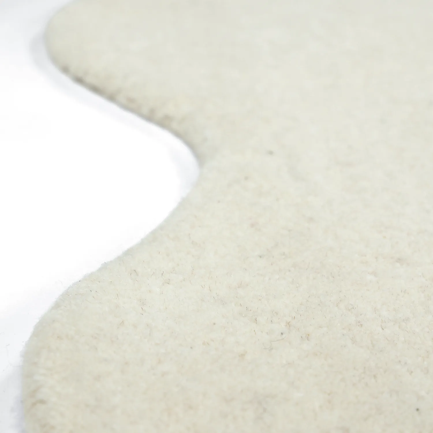 Tapete de lã ondulado - Diu Hand Tufted Wool Premium (branco)
