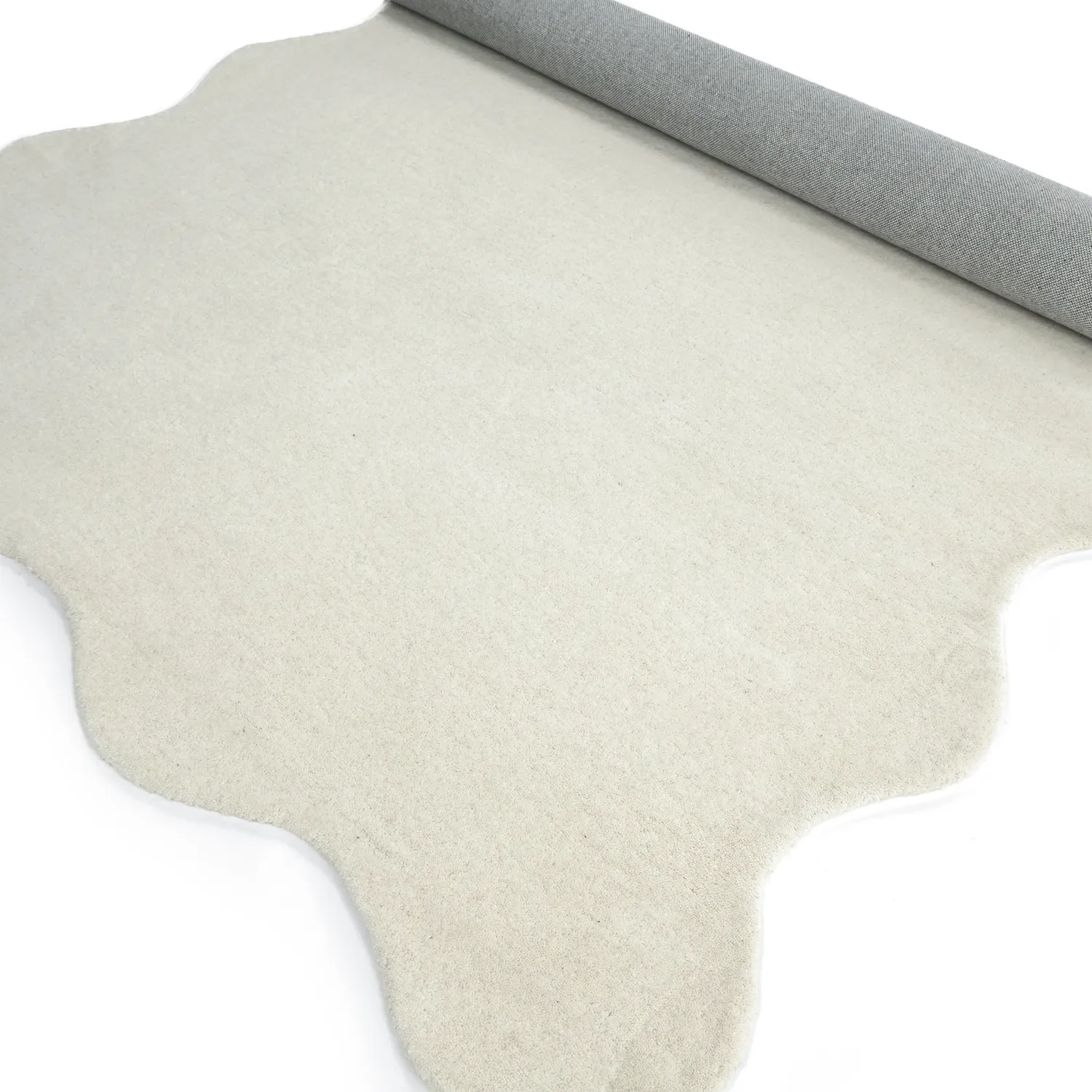 Tapete de lã ondulado - Diu Hand Tufted Wool Premium (branco)