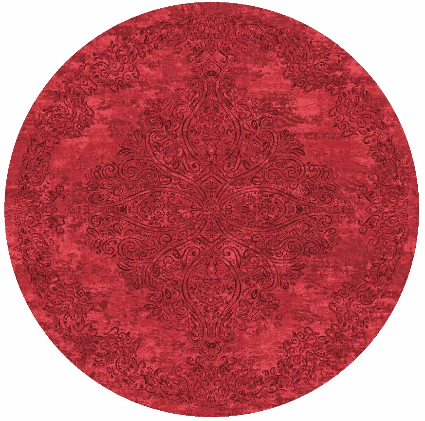 Tapete redondo - Valenza (vermelho)