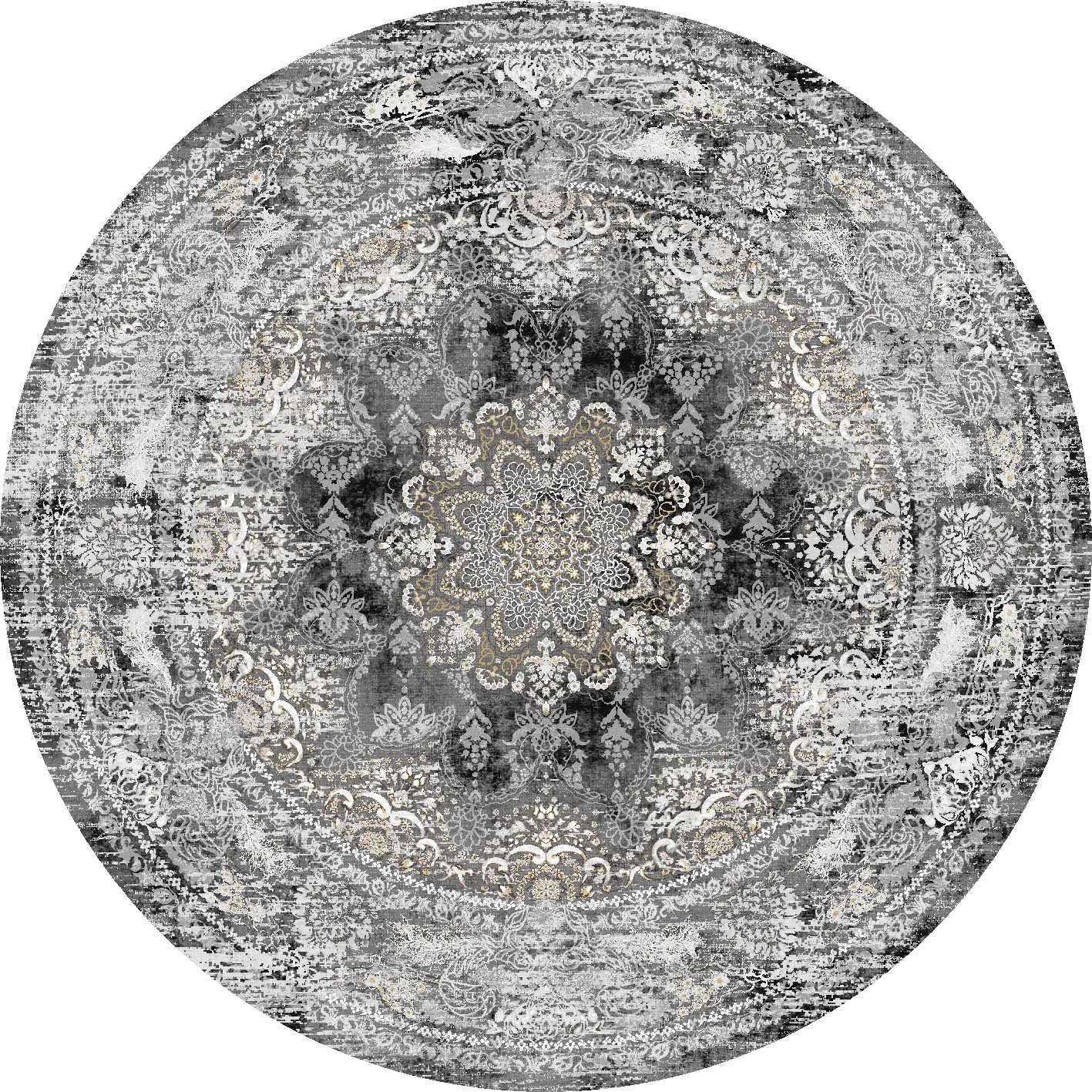 Tapete redondo - Valeria (preto)