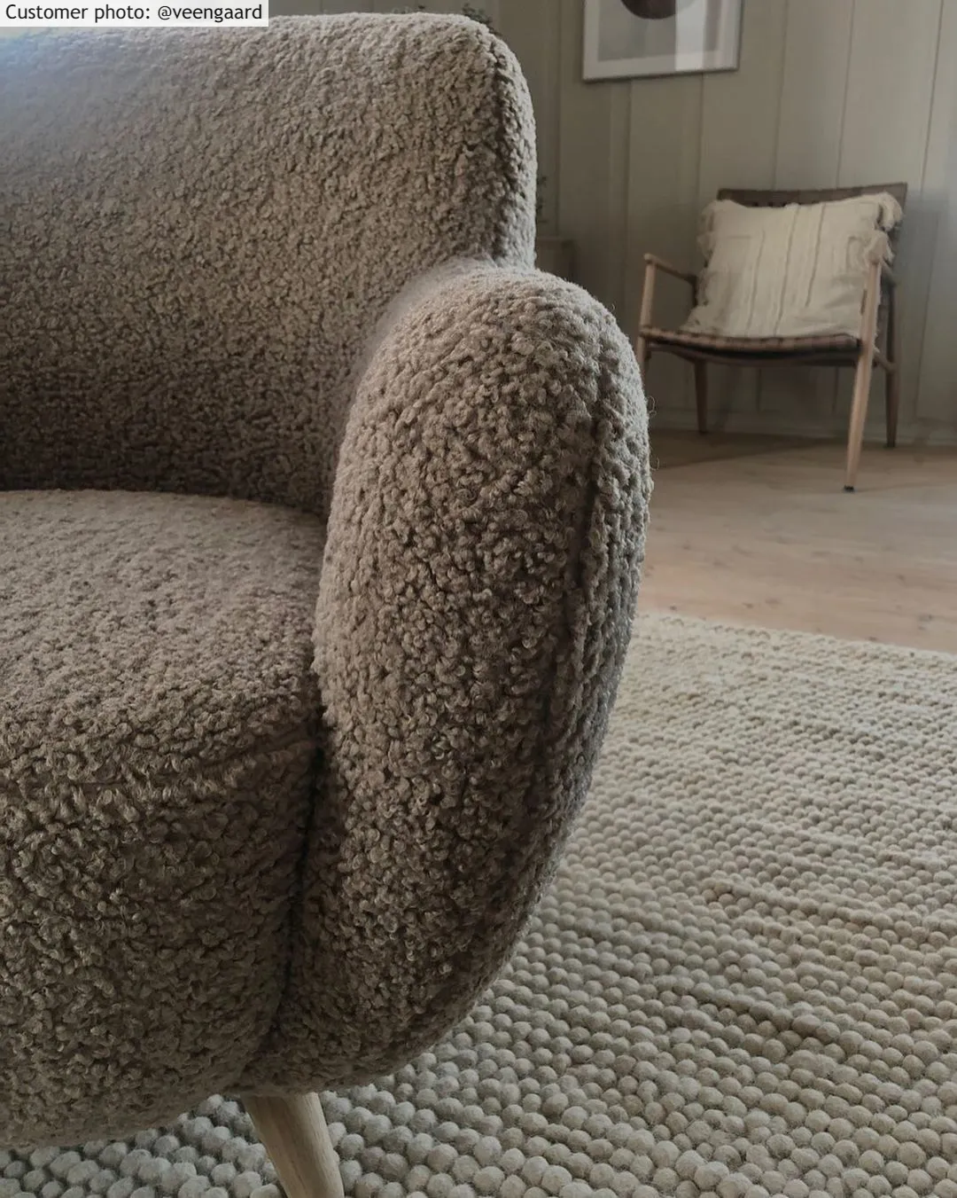 Tapete redondo - Avafors Wool Bubble (bege)