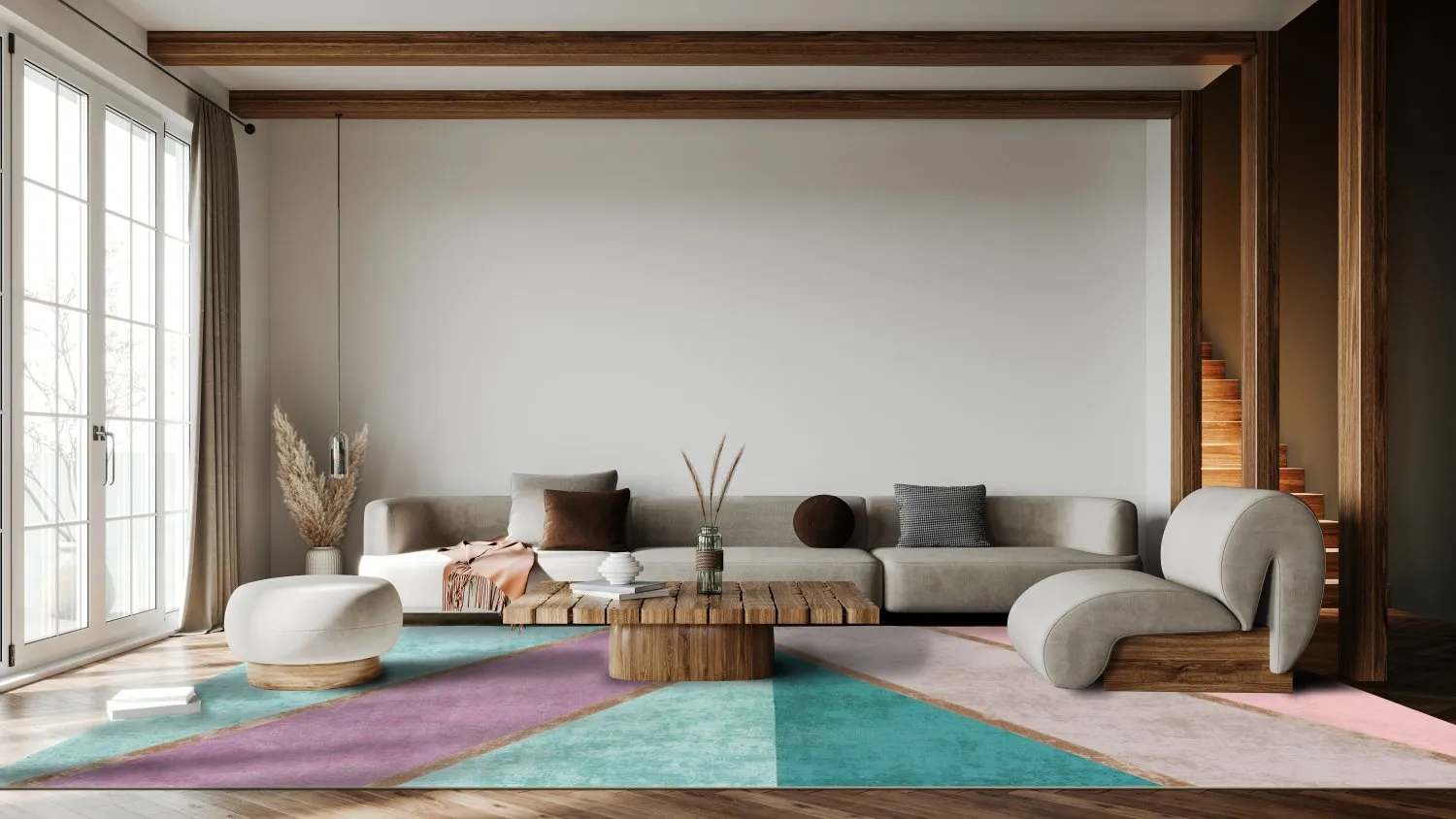 Tapete Wilton - Sanya (azul/multicolorido)