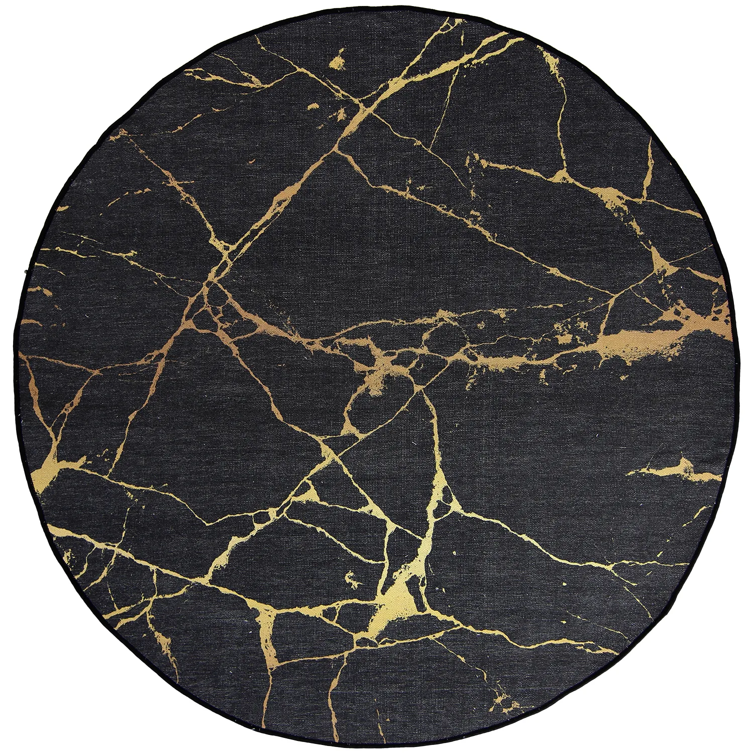 Tapete redondo - Vieste (antracit/dourado)