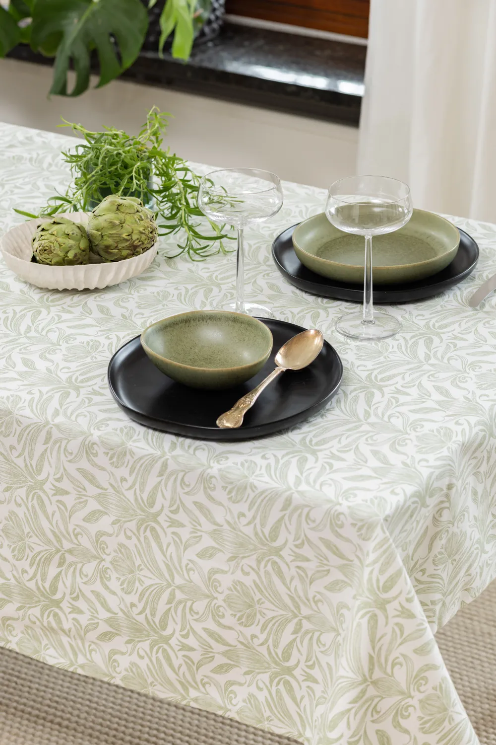 Toalha de mesa de algodão Viola (verde)