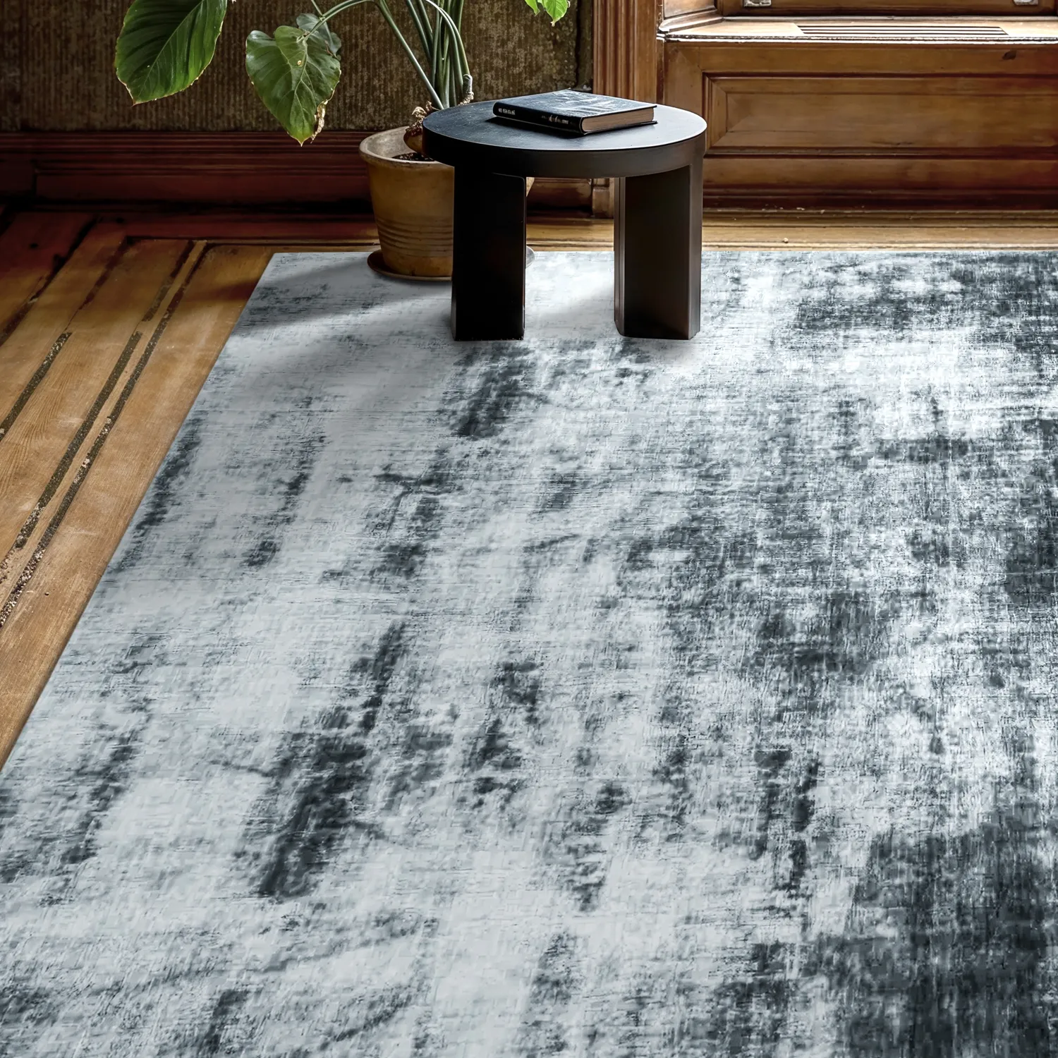 Tapete de viscose - Jodhpur Special Luxury Edition (azul/cinza)