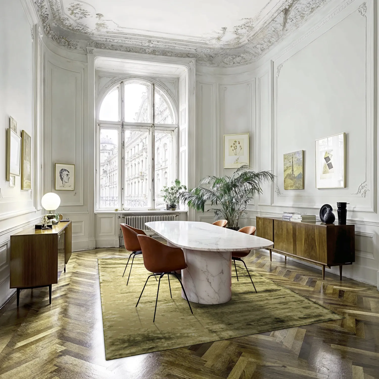 Tapete de viscose - Jodhpur Special Luxury Edition (verde oliva)