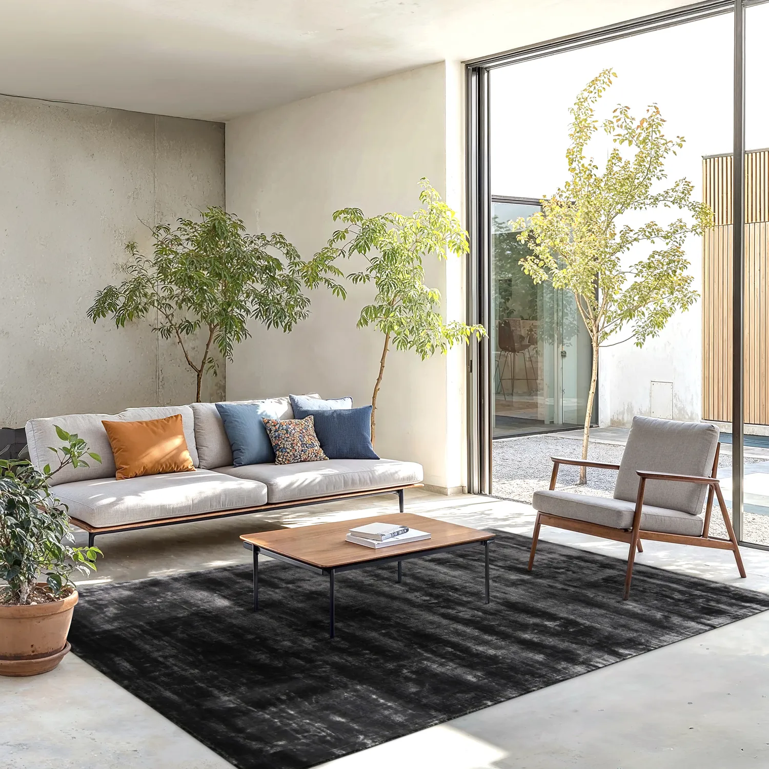 Tapete de viscose - Jodhpur Special Luxury Edition (preto)