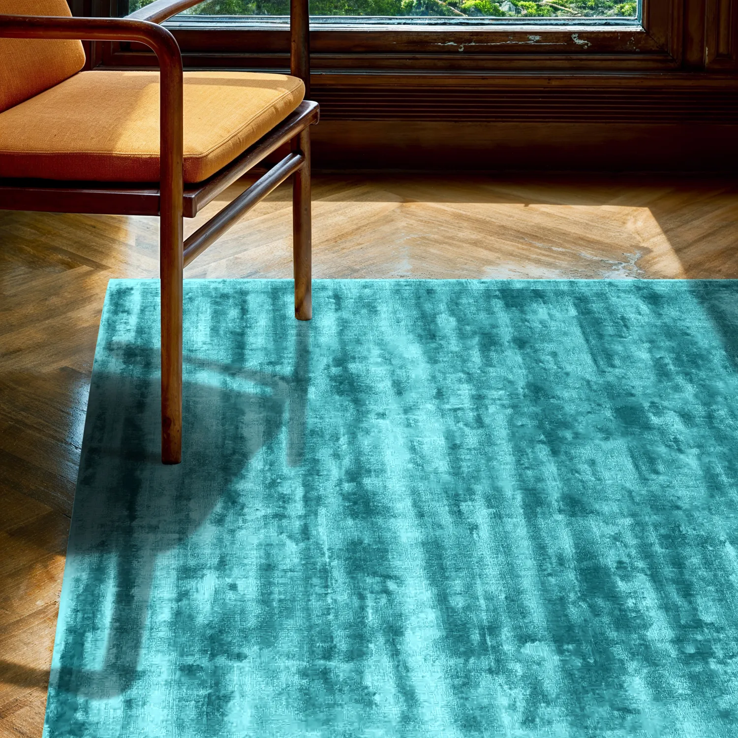 Tapete de viscose - Jodhpur Special Luxury Edition (turquesa)