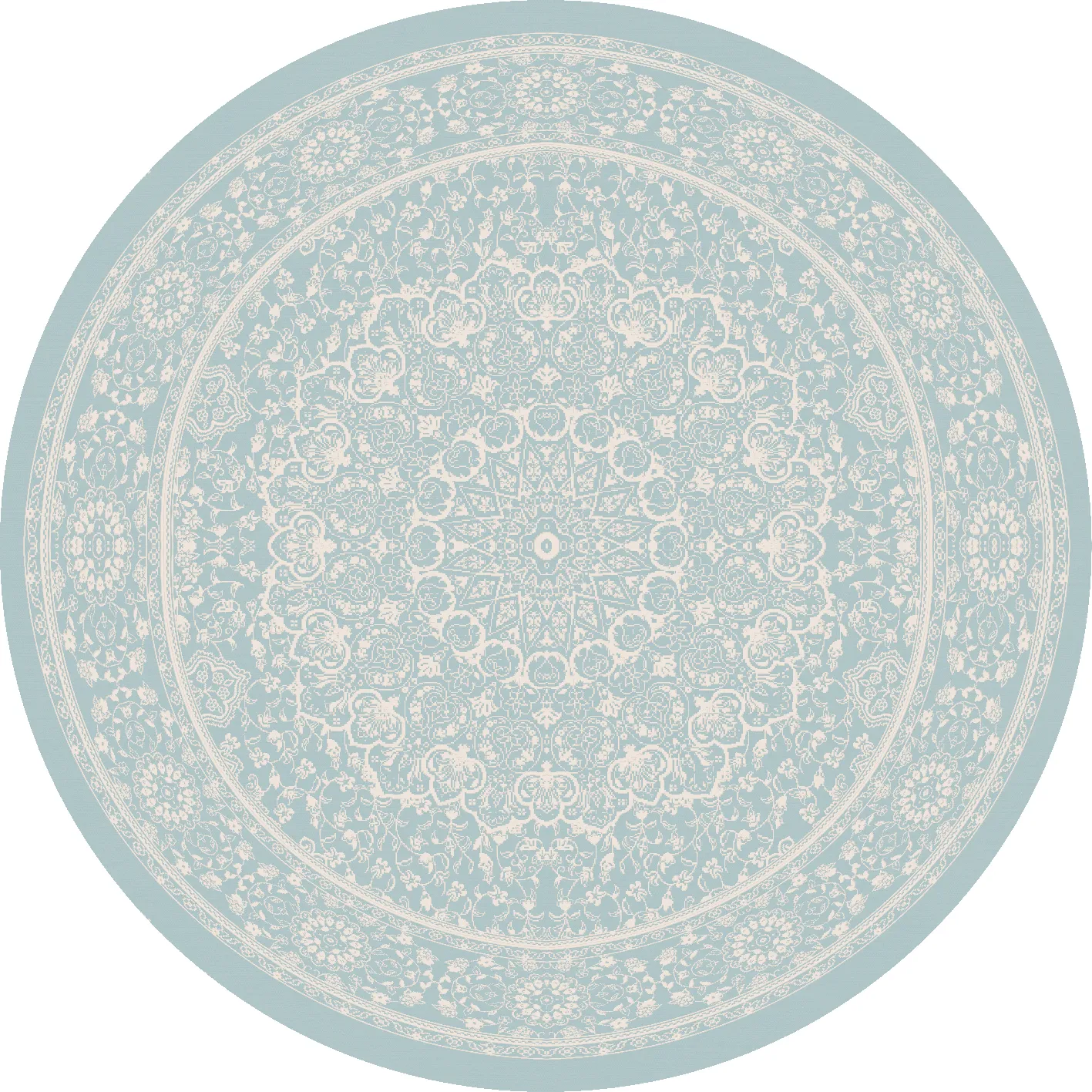 Tapete redondo - Vivian (azul)