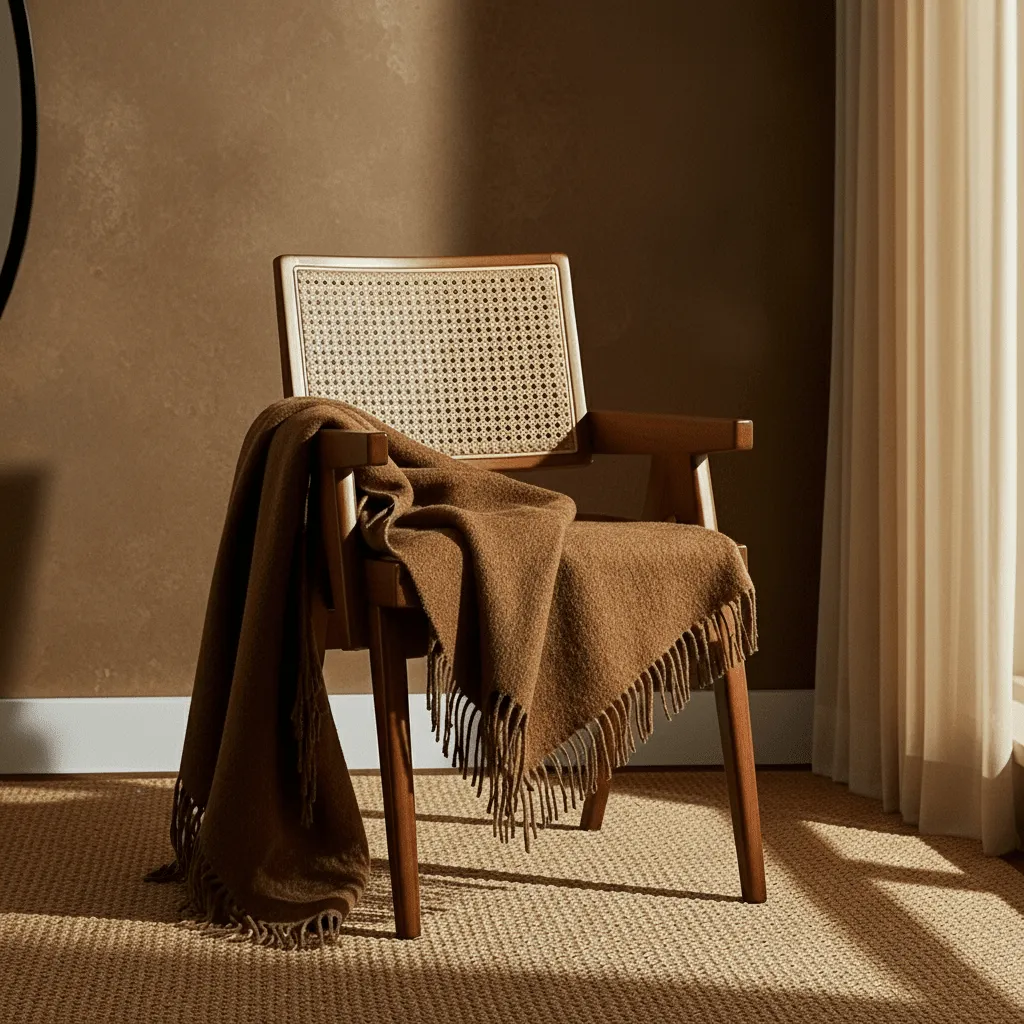 Mantas - Manta em mistura de lã - Samantha (marrom)