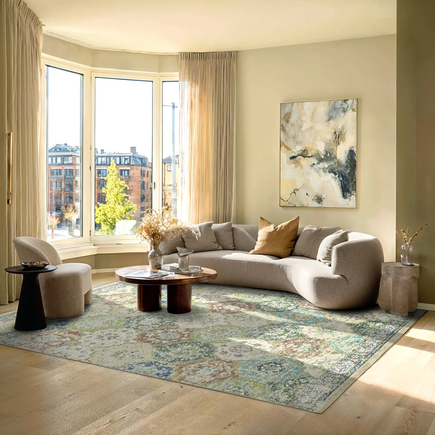 Tapete Wilton - Bohemia (verde/multi)