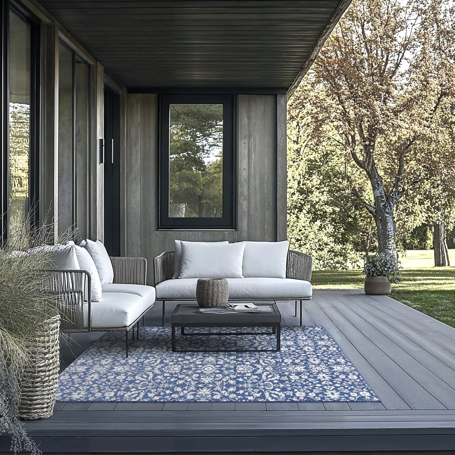 Tapete para interior e exterior - Brussels Ocean (azul)