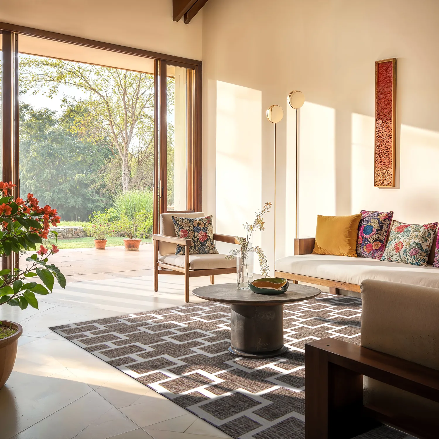 Tapete para interior e exterior - Brussels Silver (cinza)