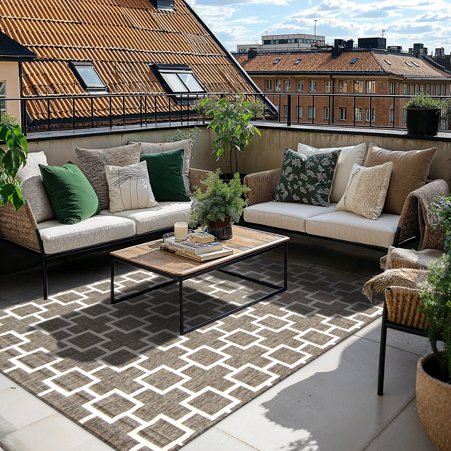 Tapete para interior e exterior - Brussels Silver (cinza)