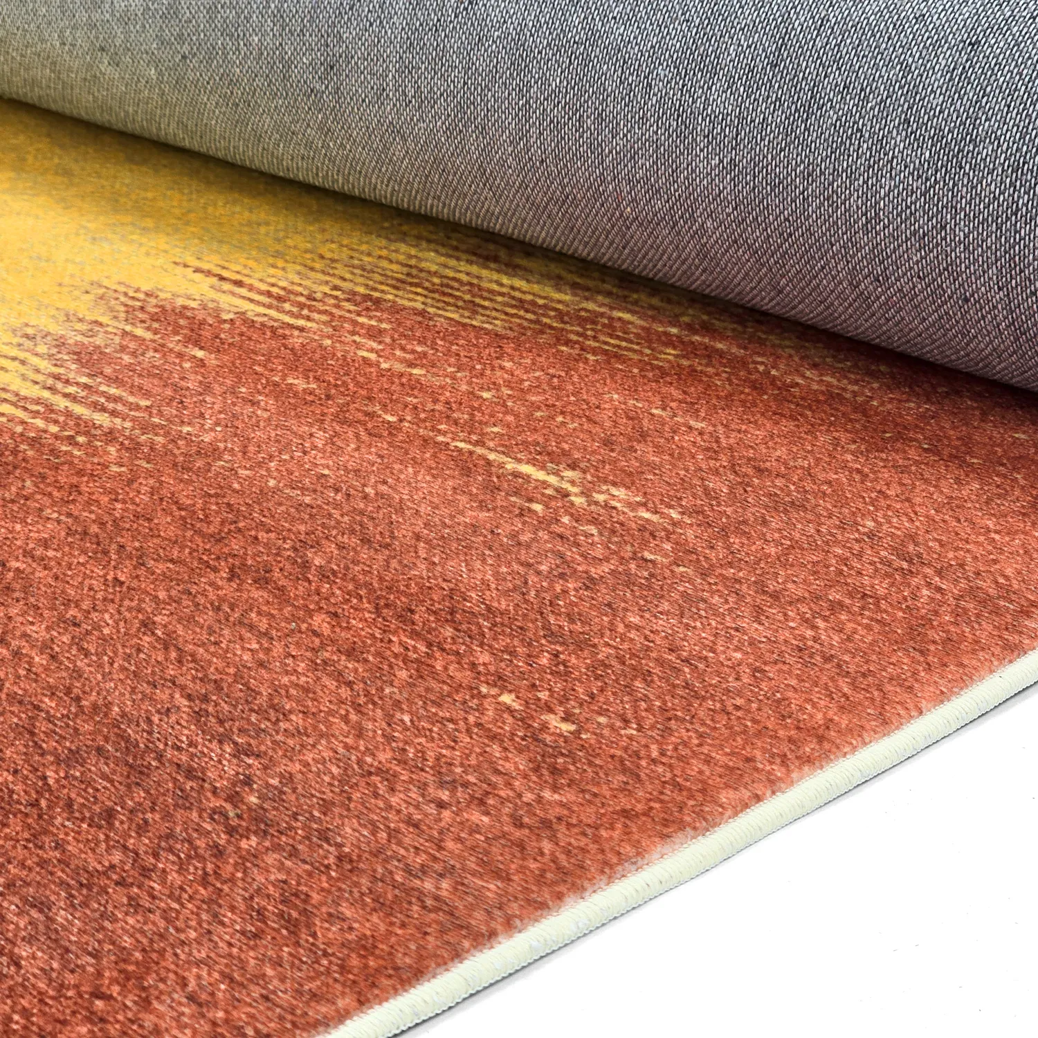 Tapete Wilton - Cara (laranja/amarelo)