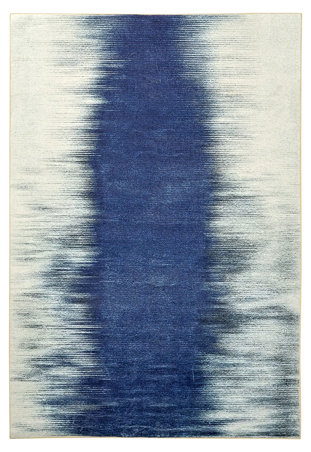 Tapete Wilton - Cara (branco/azul escuro)