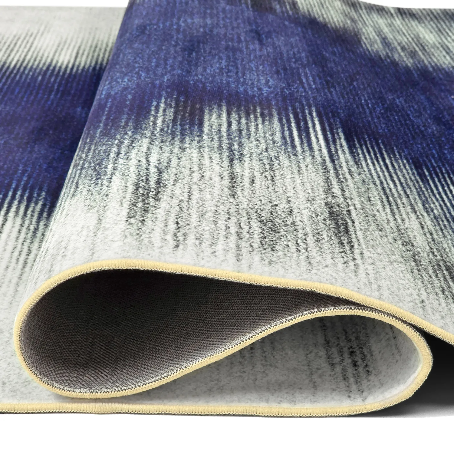 Tapete Wilton - Cara (branco/azul escuro)