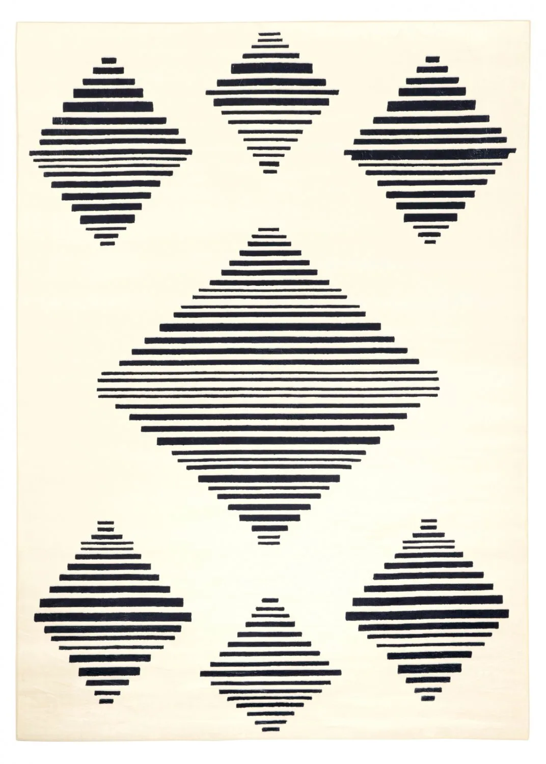 Tapete Wilton - Carmen (creme/preto)