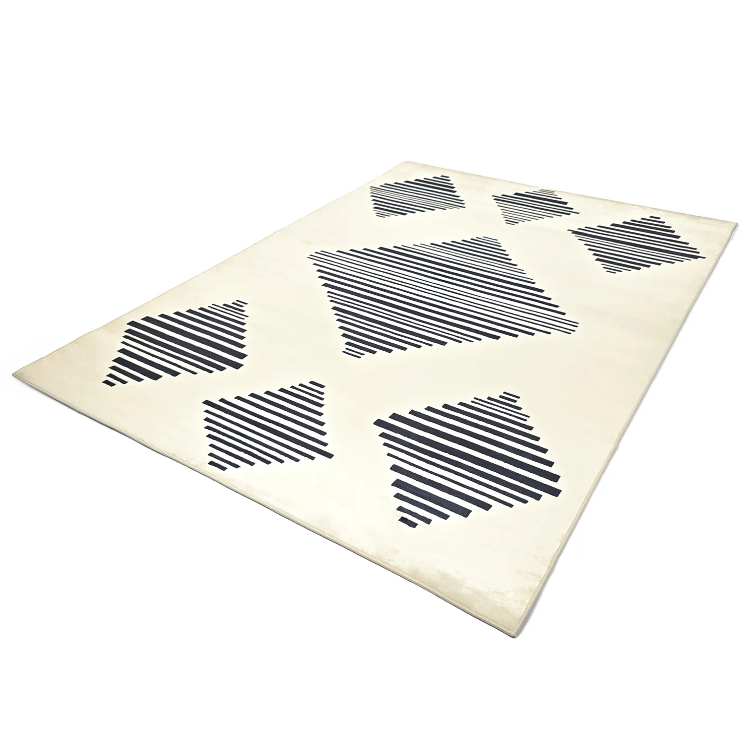 Tapete Wilton - Carmen (creme/preto)