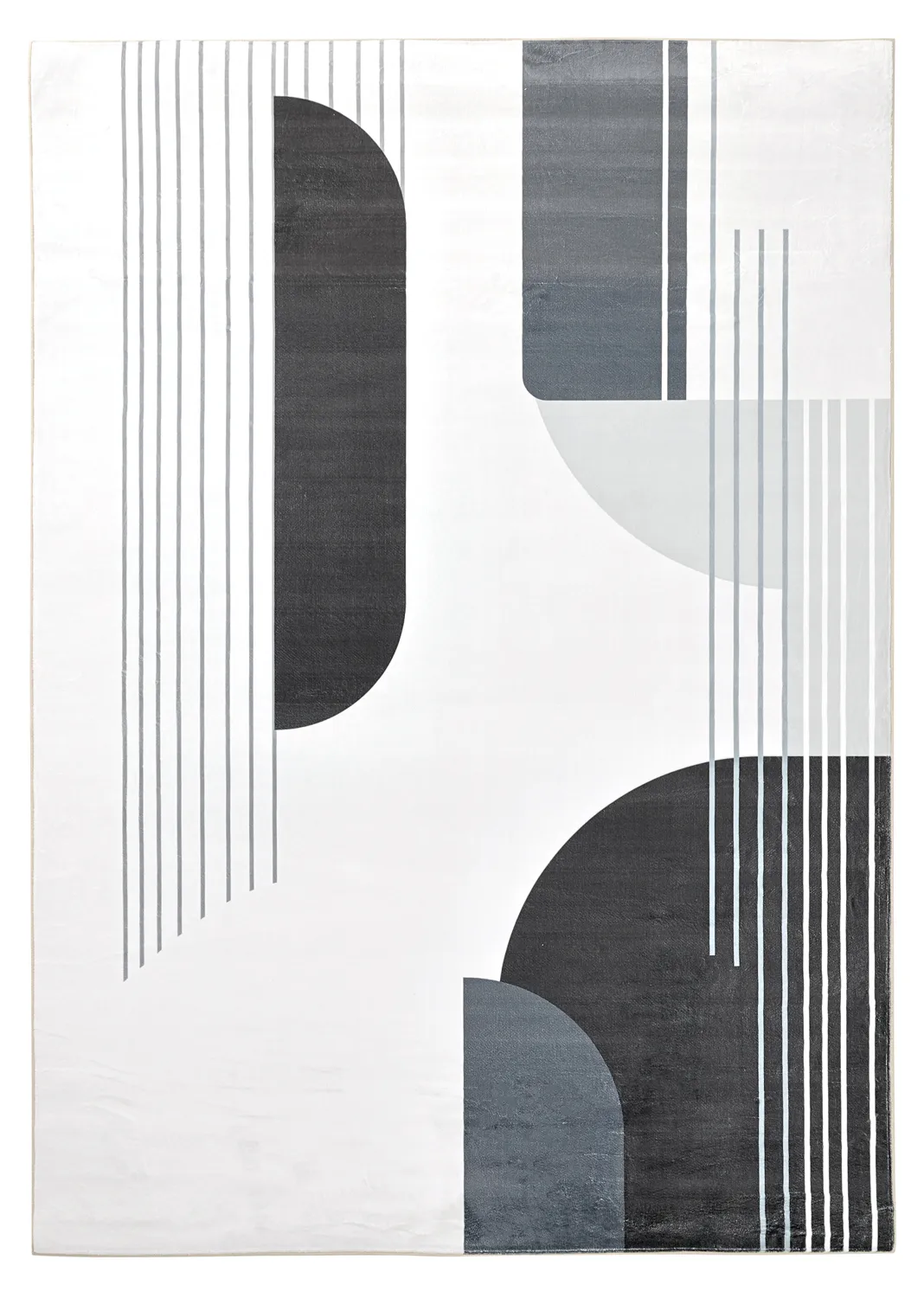 Tapete Wilton - Delft (branco/cinza/preto)