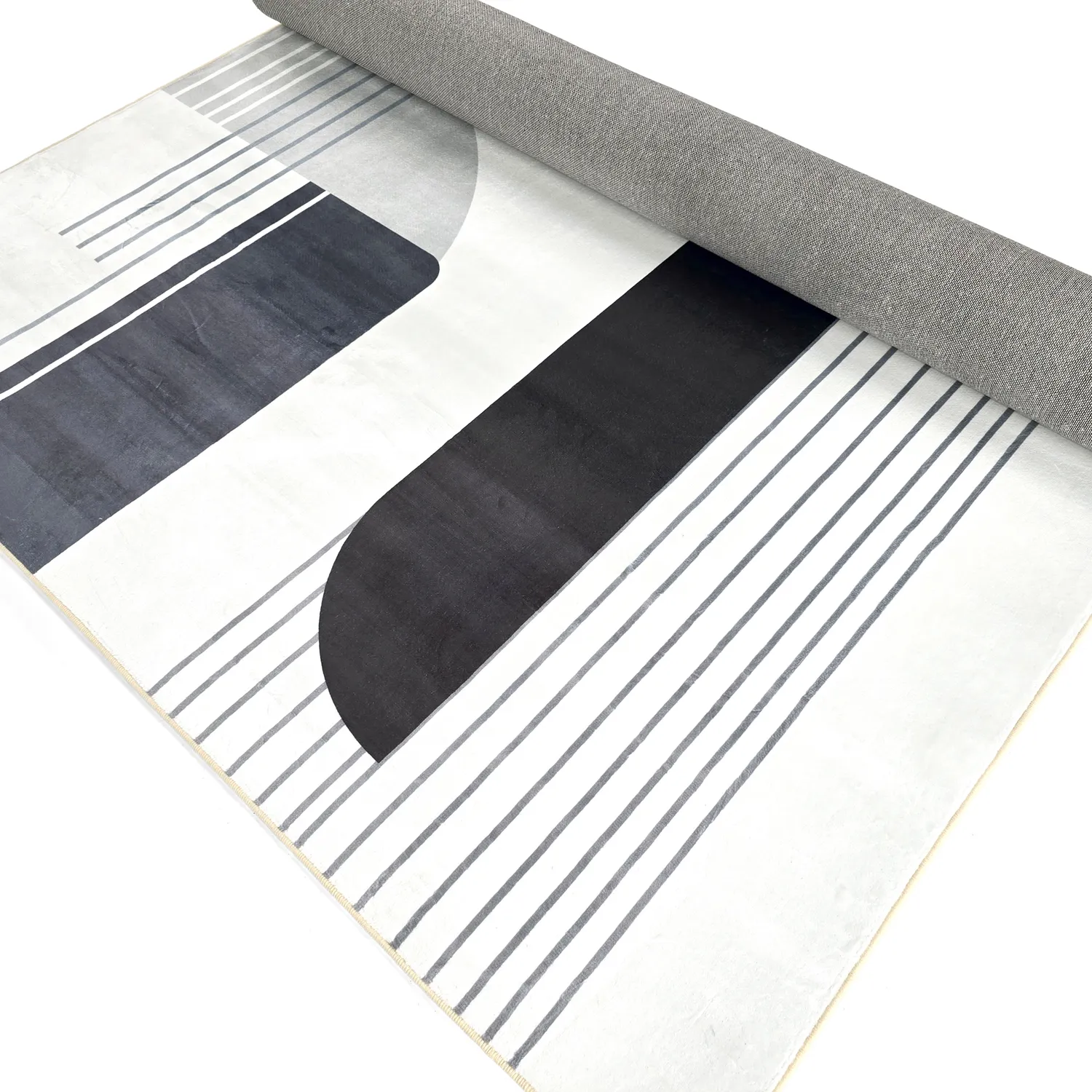 Tapete Wilton - Delft (branco/cinza/preto)