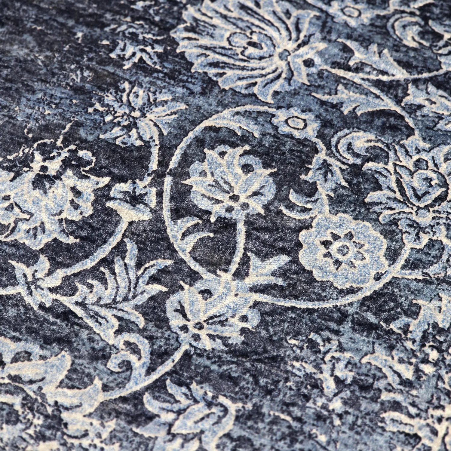 Tapete Wilton - Flowers (azul)