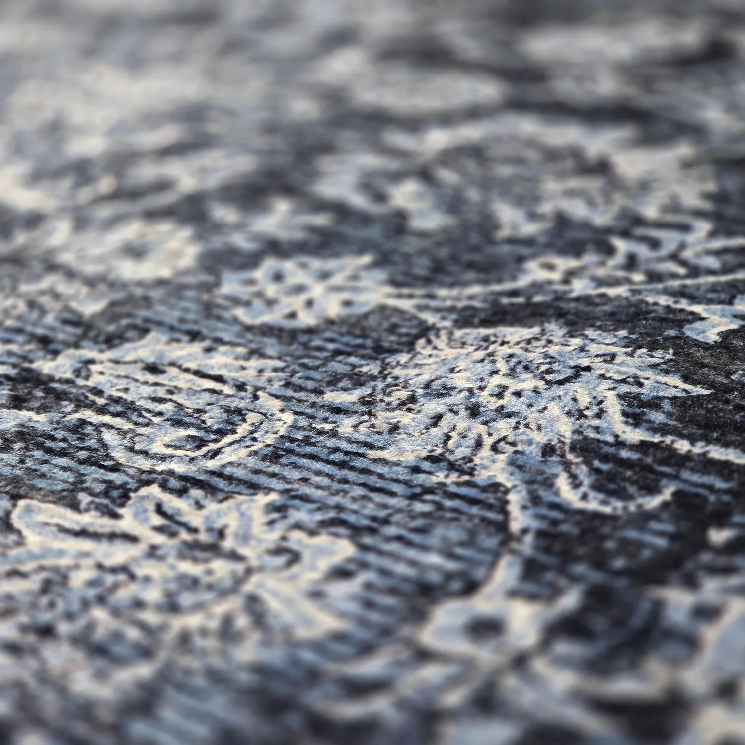 Tapete Wilton - Flowers (azul)