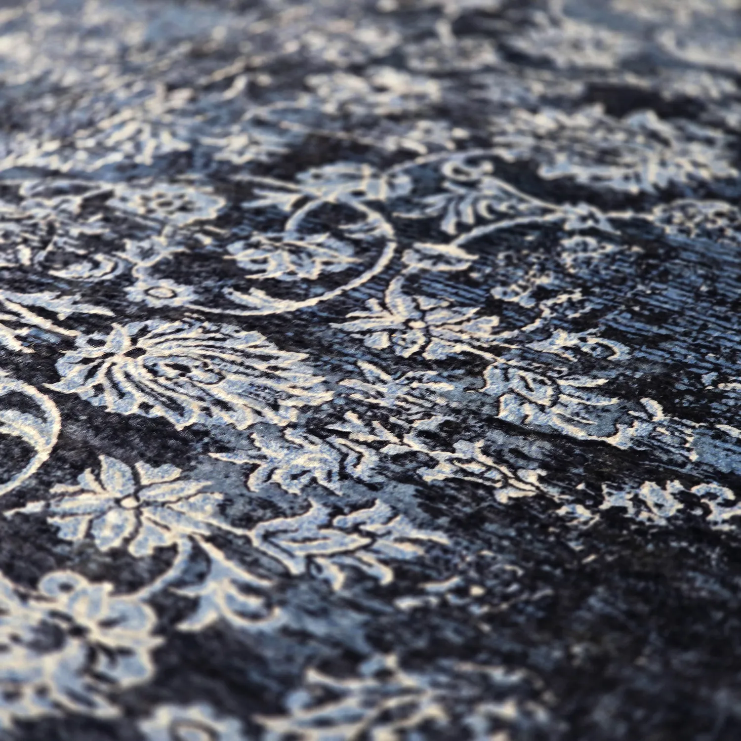 Tapete Wilton - Flowers (azul)