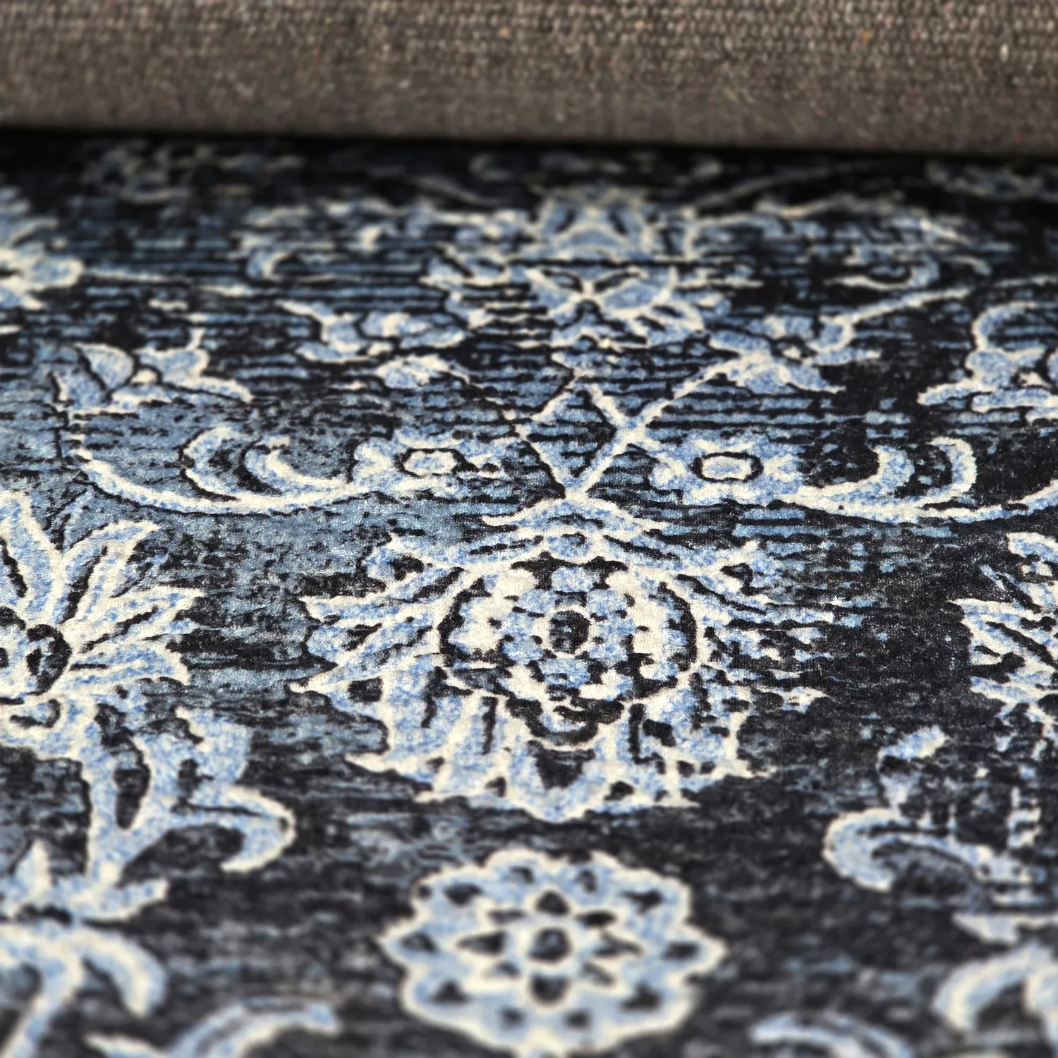 Tapete Wilton - Flowers (azul)