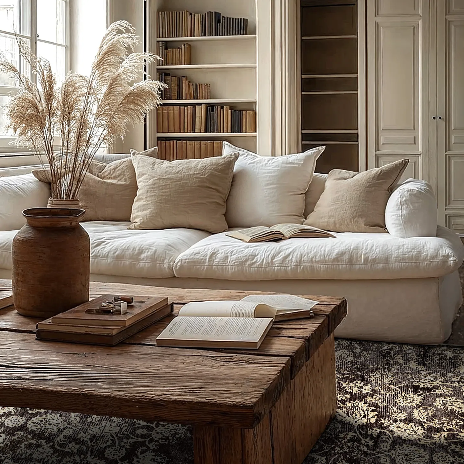 Tapete Wilton - Flowers (marrom)