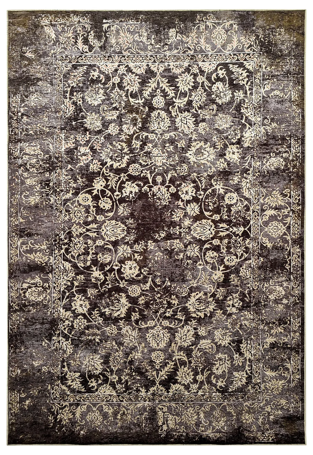 Tapete Wilton - Flowers (marrom)