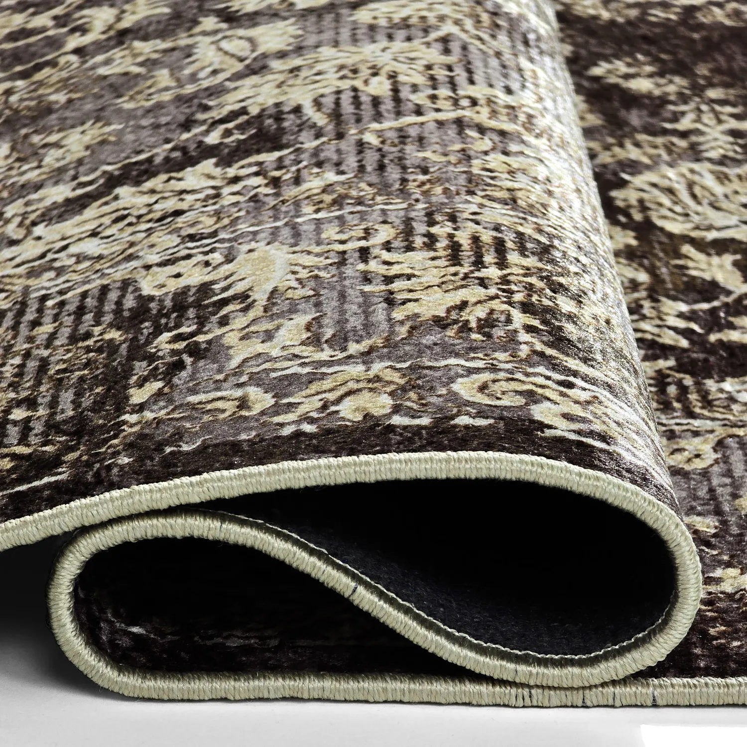 Tapete Wilton - Flowers (marrom)