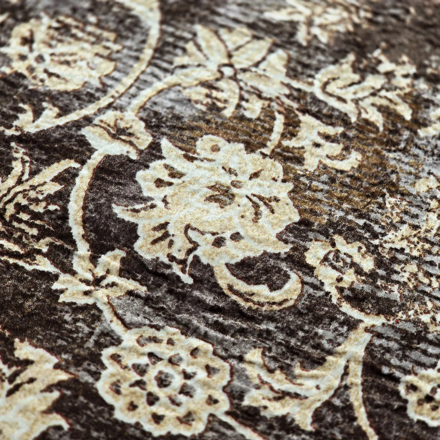 Tapete Wilton - Flowers (marrom)