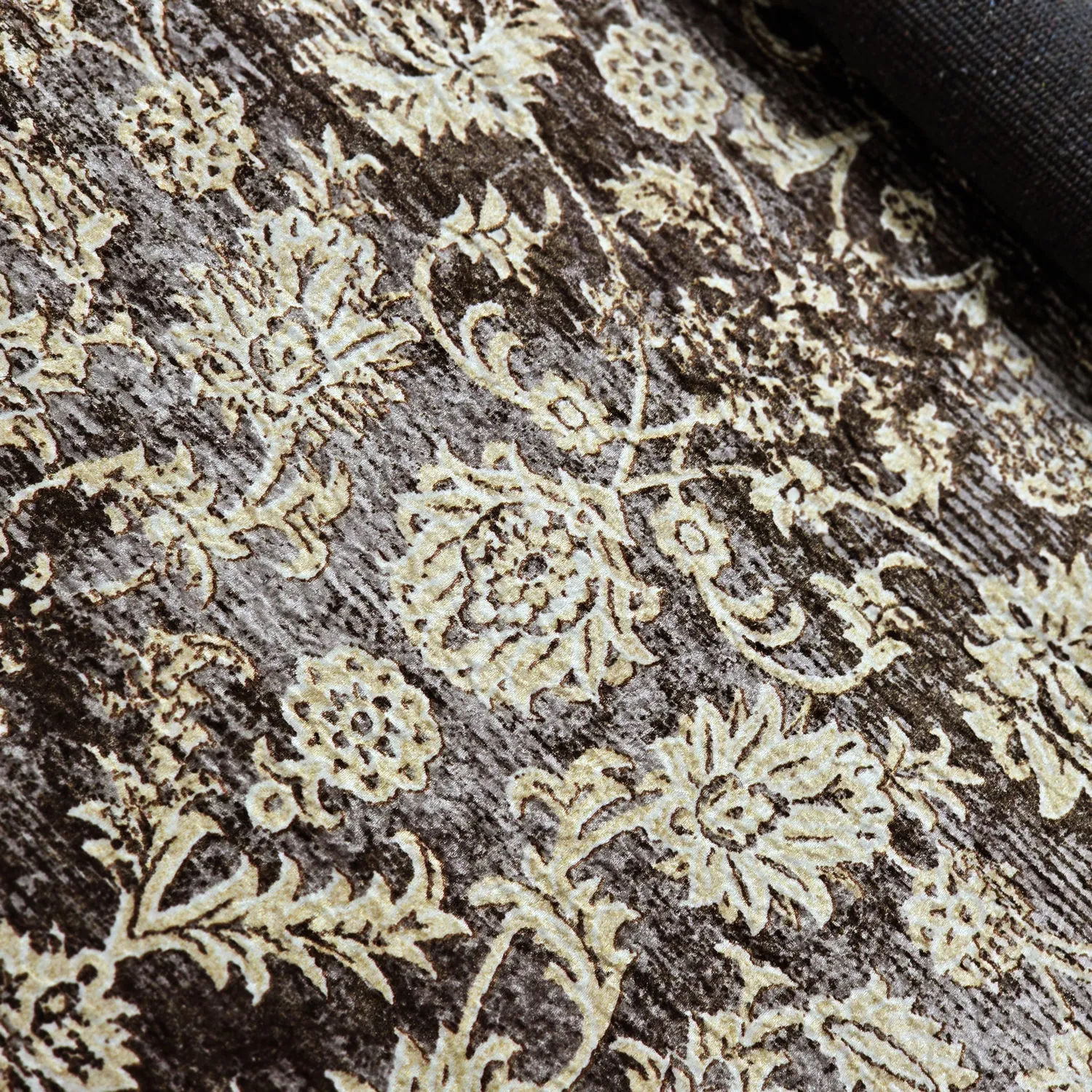 Tapete Wilton - Flowers (marrom)