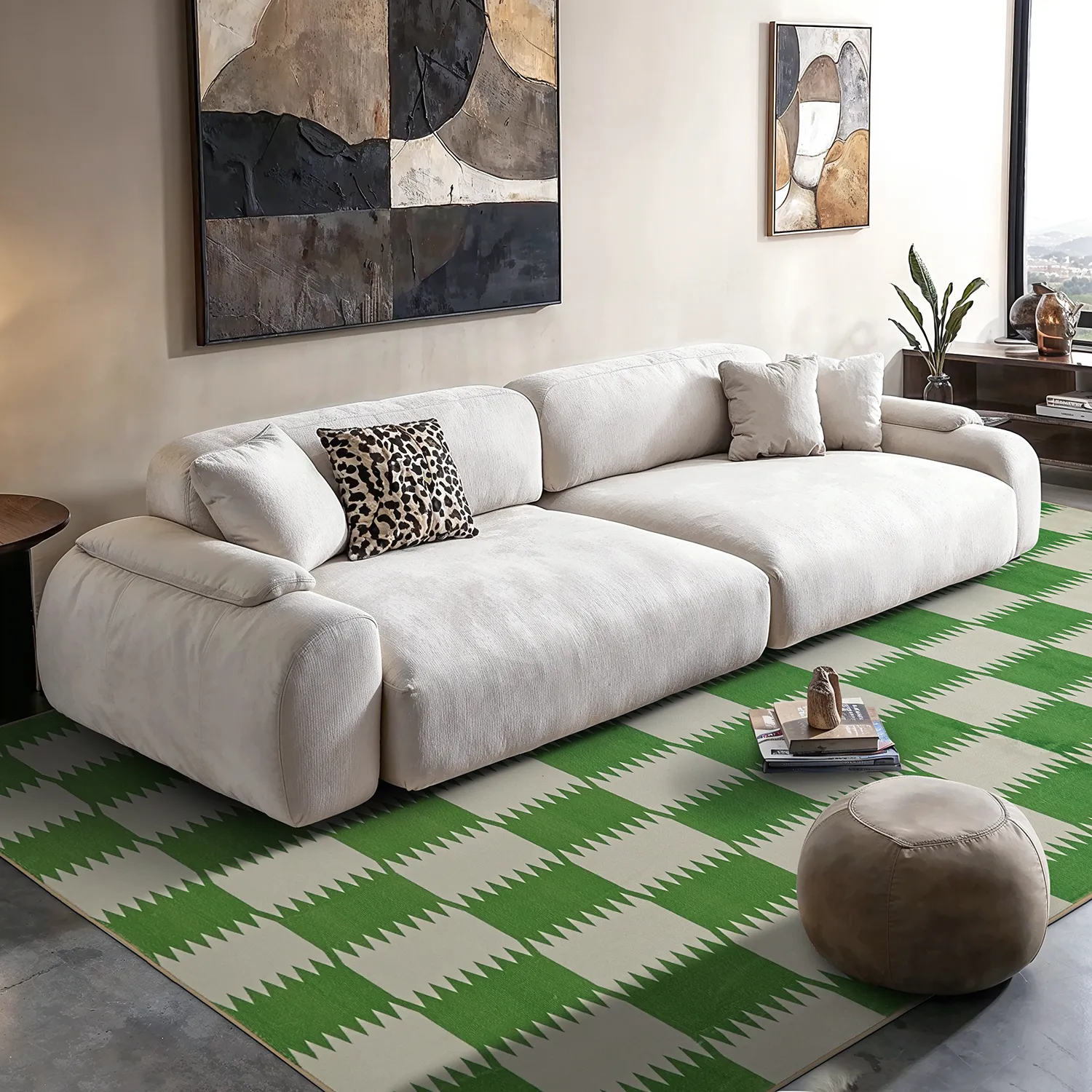 Tapete Wilton - Gobi (verde/branco)