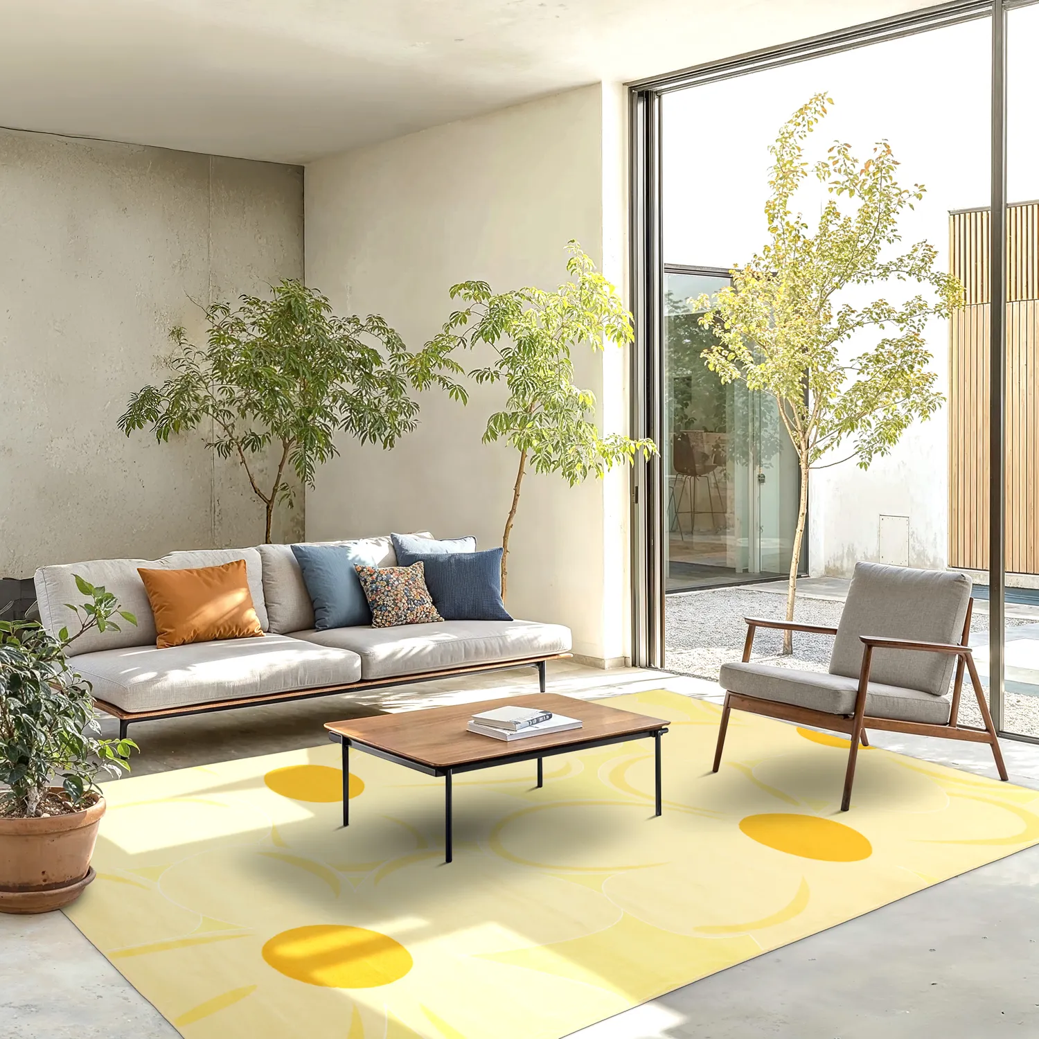 Tapete Wilton - Honfleur (amarelo/multi)