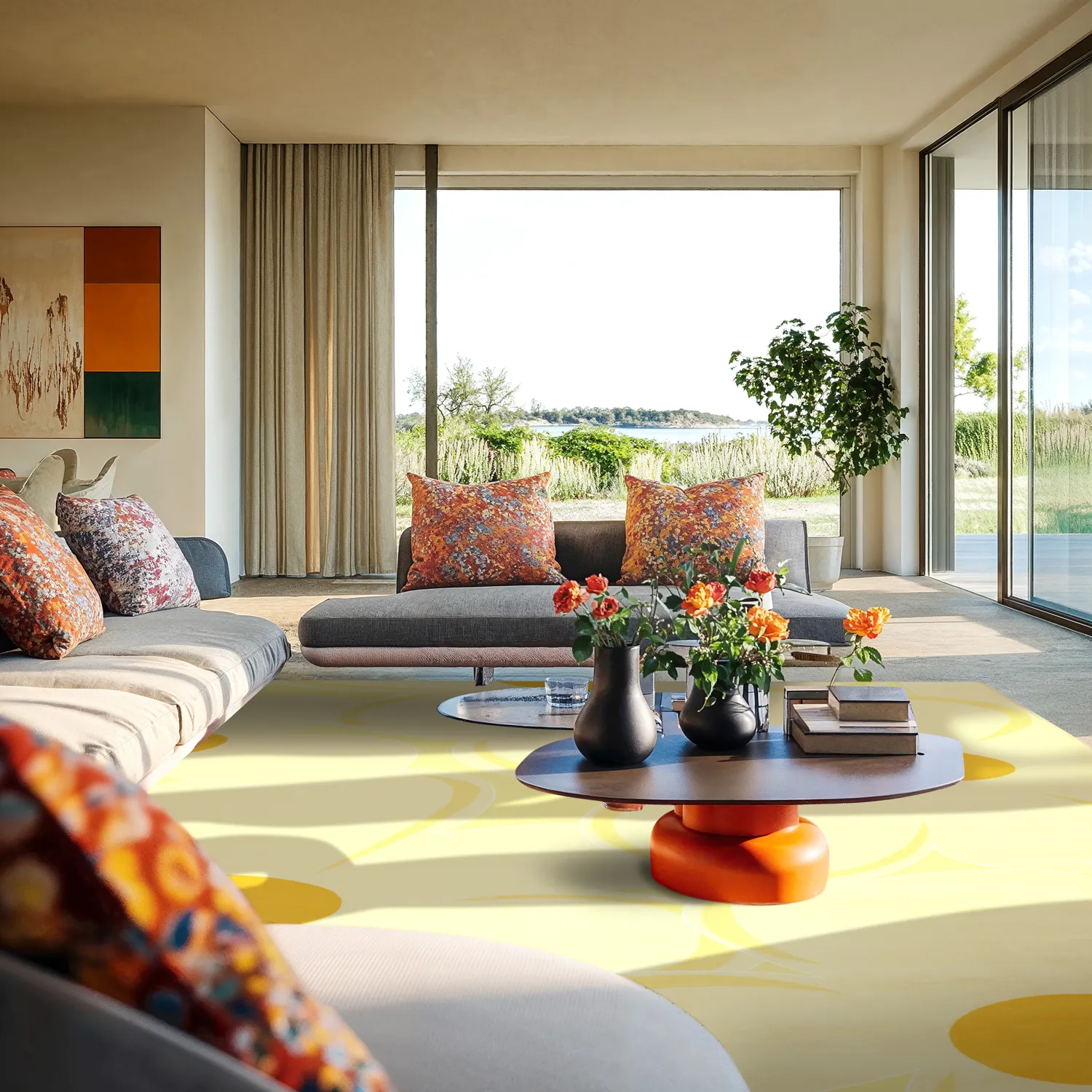 Tapete Wilton - Honfleur (amarelo/multi)