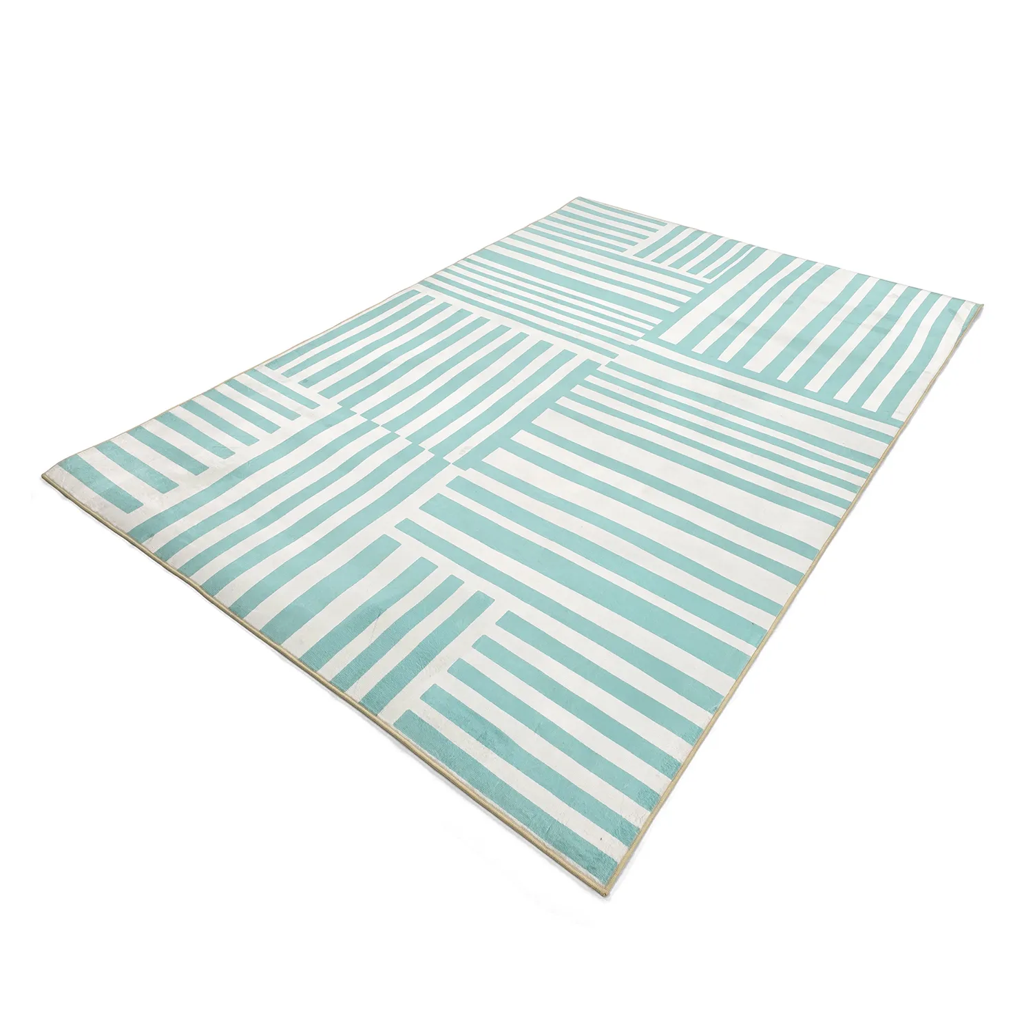 Tapete Wilton - Joma (turquesa/branco)