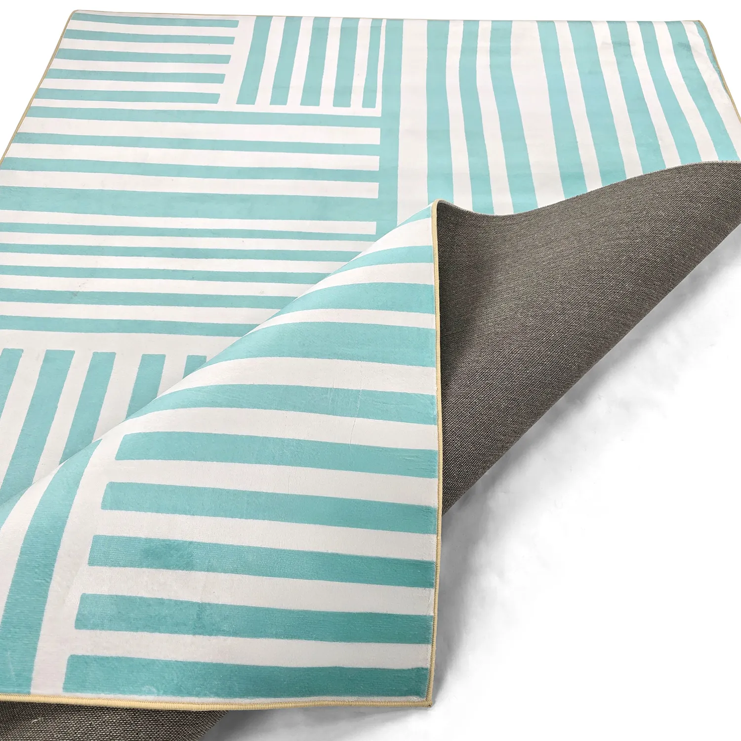 Tapete Wilton - Joma (turquesa/branco)