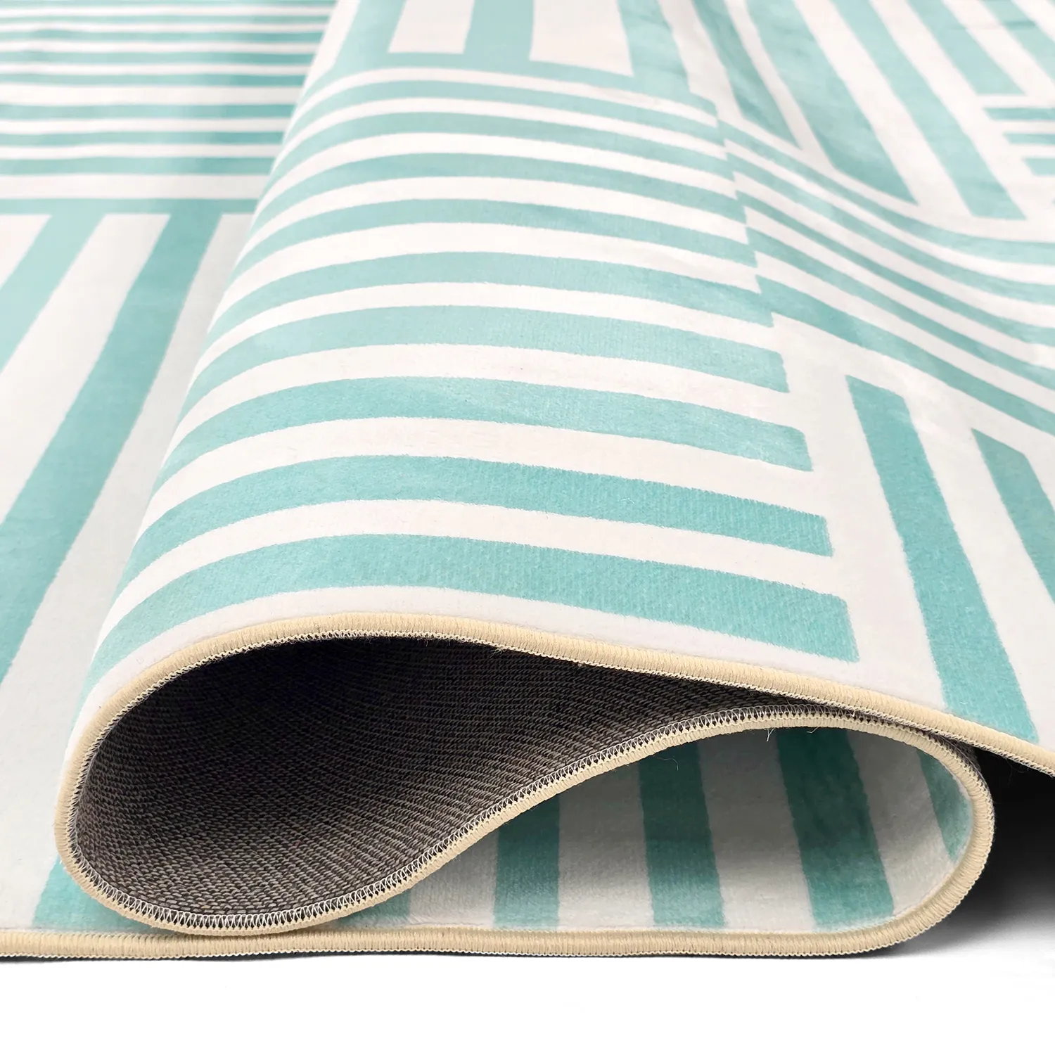 Tapete Wilton - Joma (turquesa/branco)