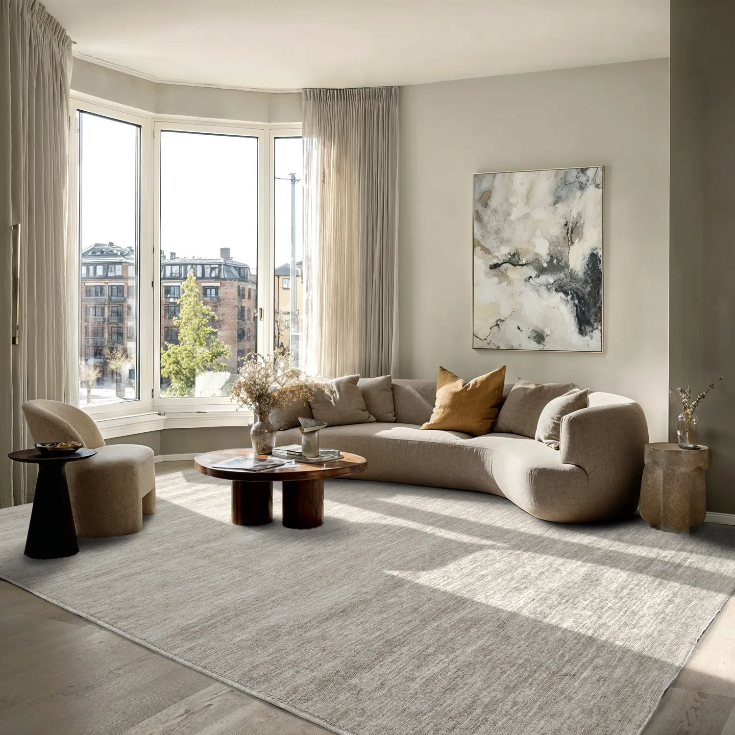 Tapete Wilton - Kither (bege escuro)