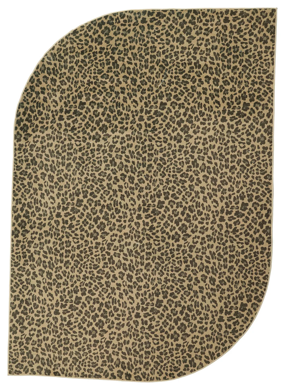 Tapete Wilton semiovalLeopard (marrom)