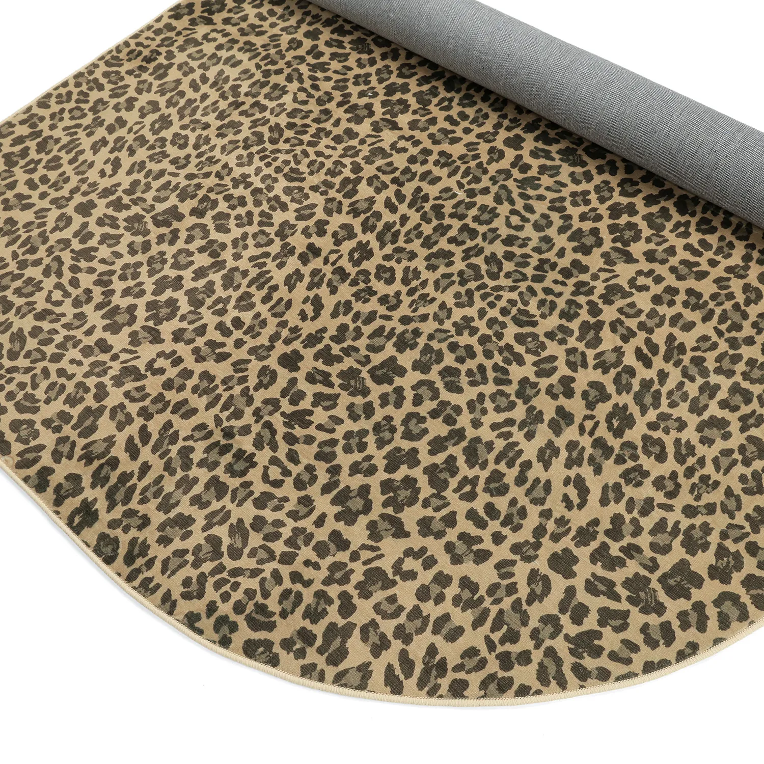 Tapete Wilton semiovalLeopard (marrom)