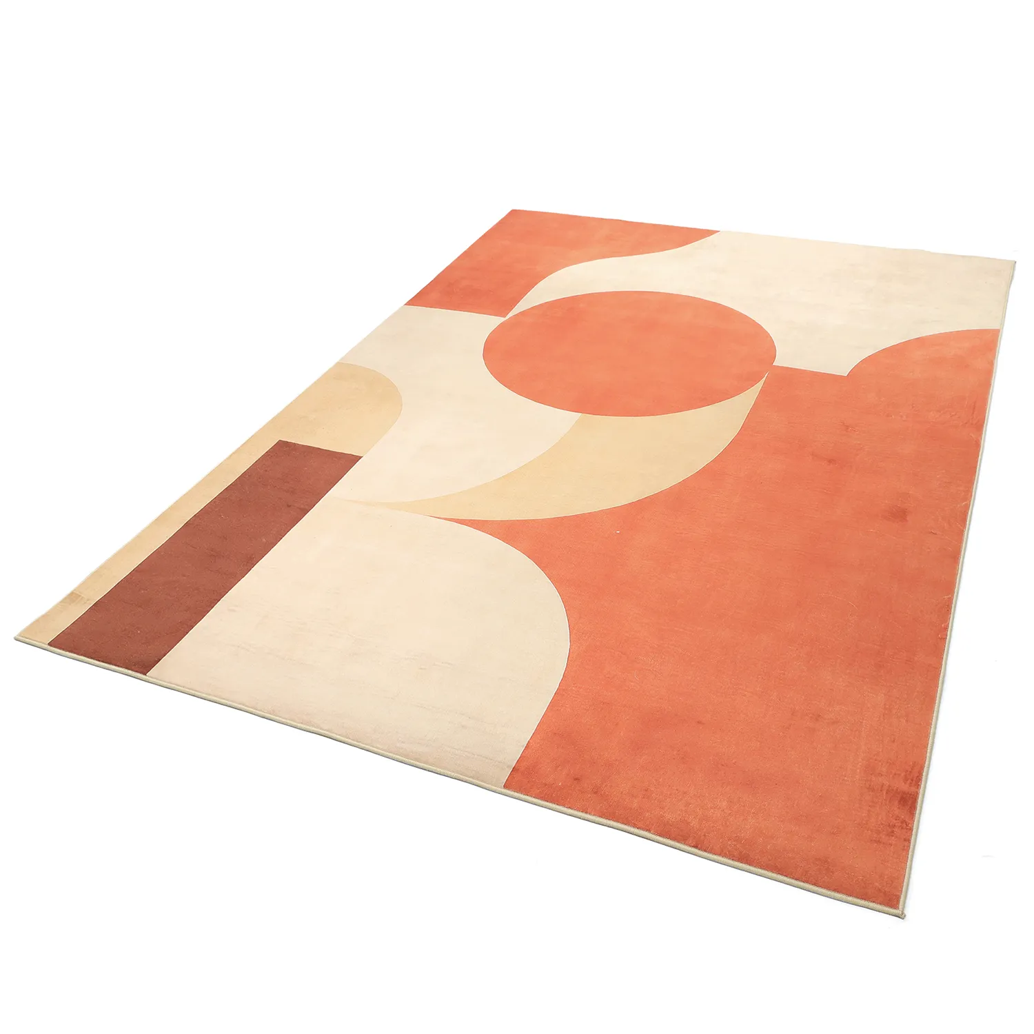 Tapete Wilton - Levin (vermelho/creme)