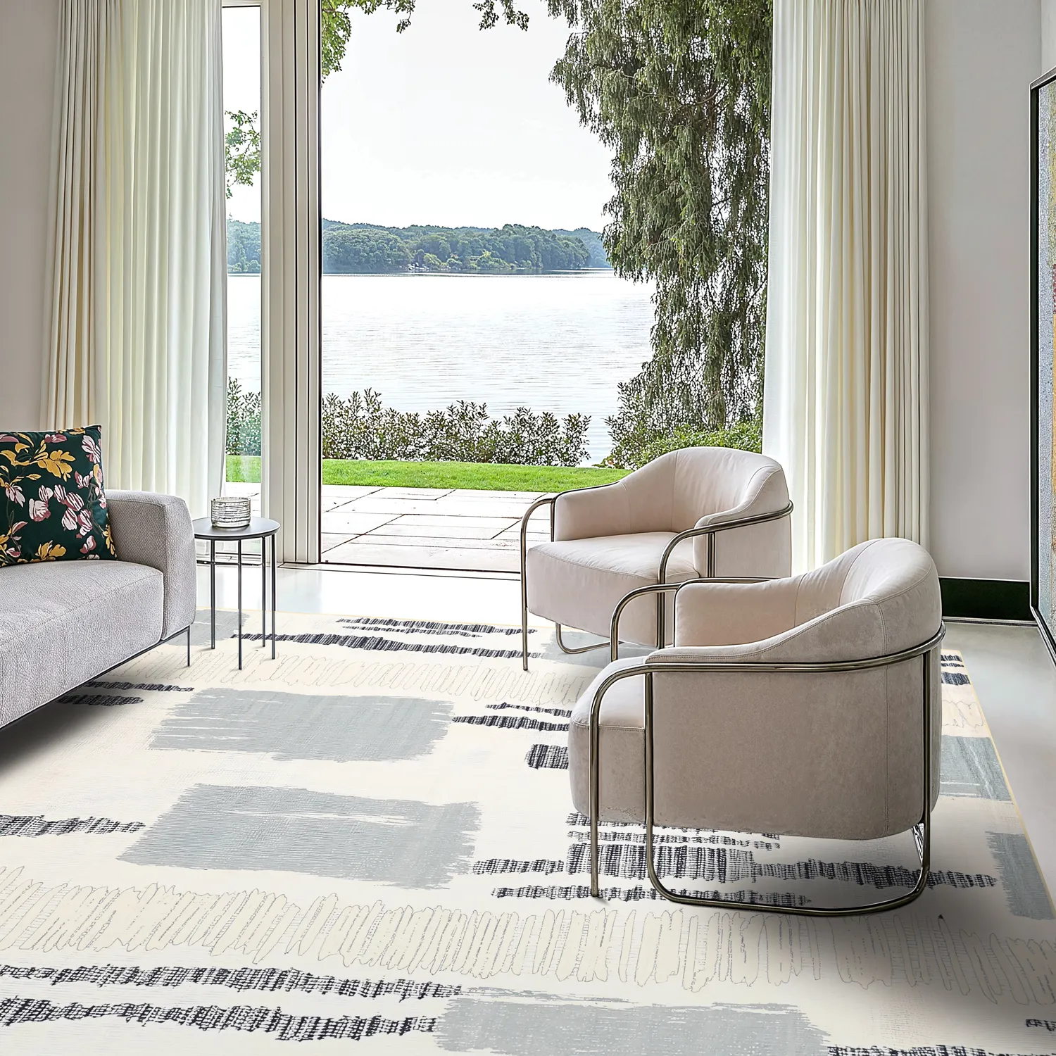 Tapete Wilton - Lucerne (cinza/multi)