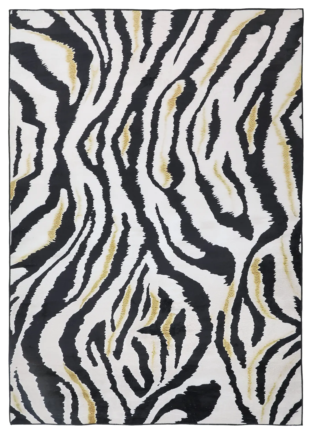 Tapete Wilton - Maseru (preto/branco/ouro)