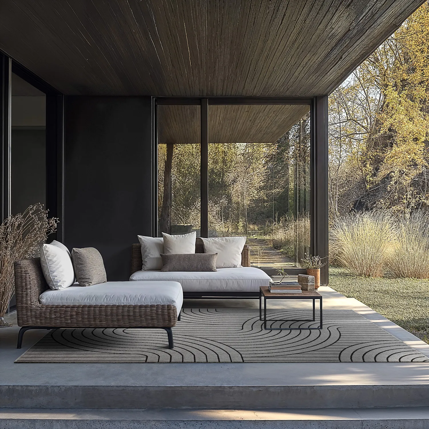 Tapete para interior e exterior - Maynard (preto)