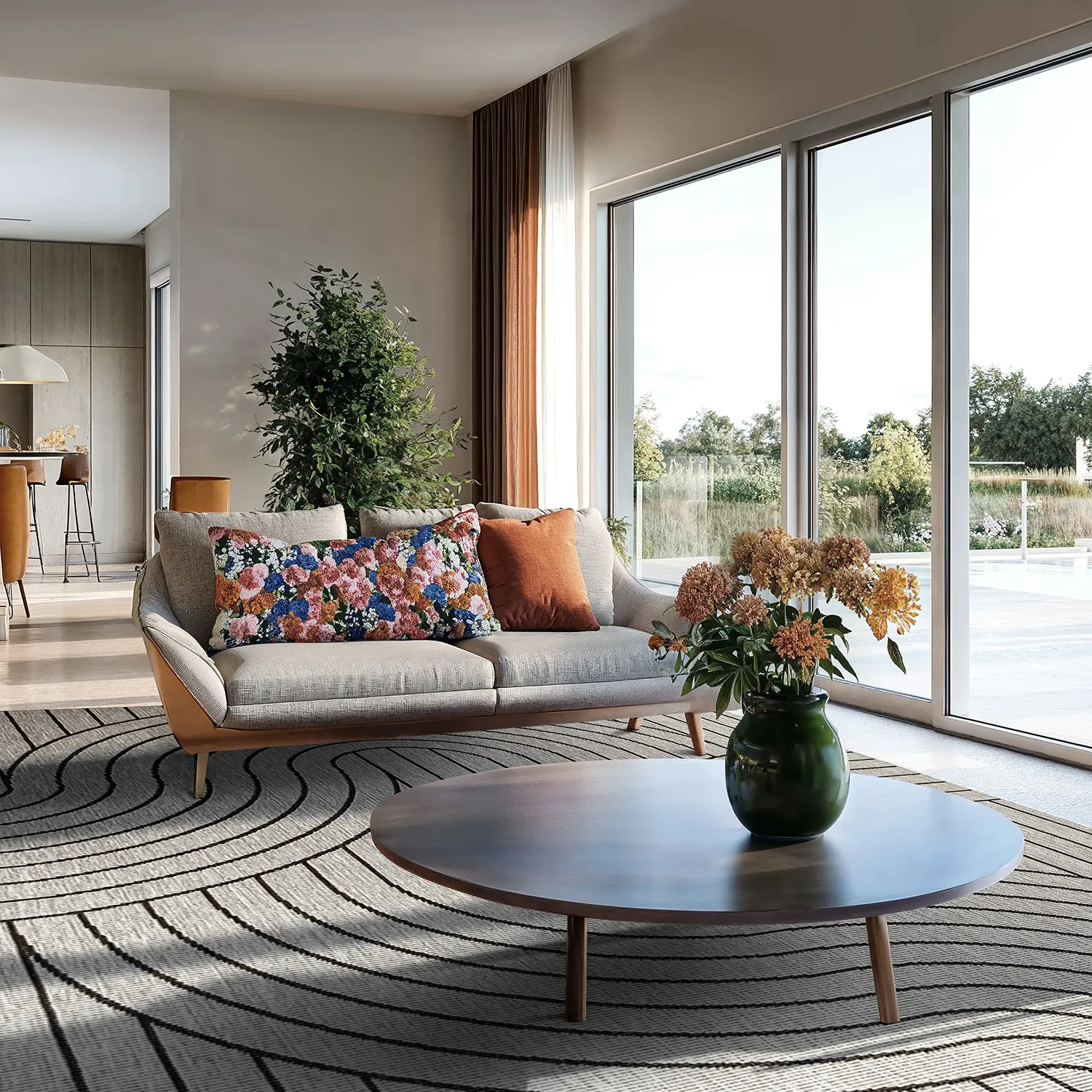 Tapete para interior e exterior - Maynard (preto)