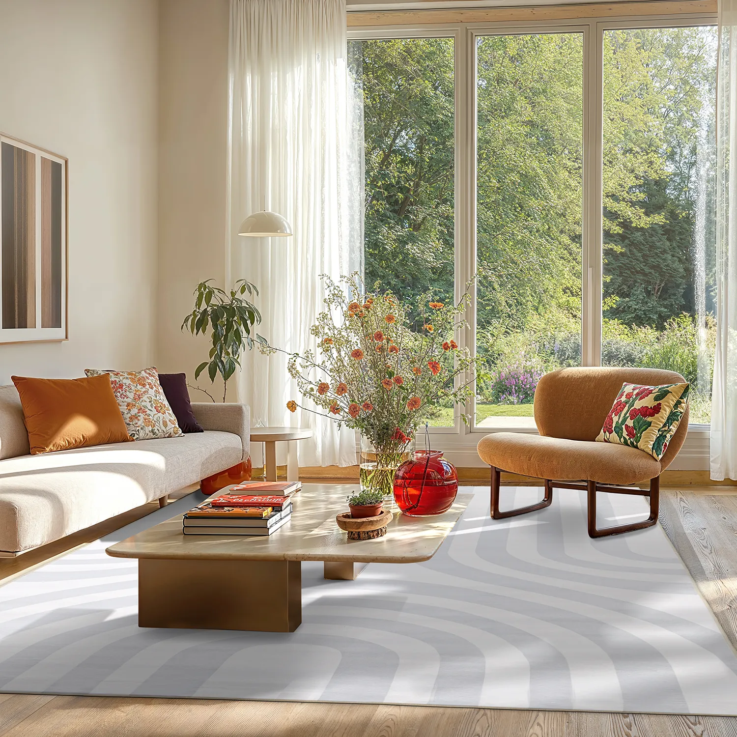 Tapete Wilton - Obidos (cinza/branco)