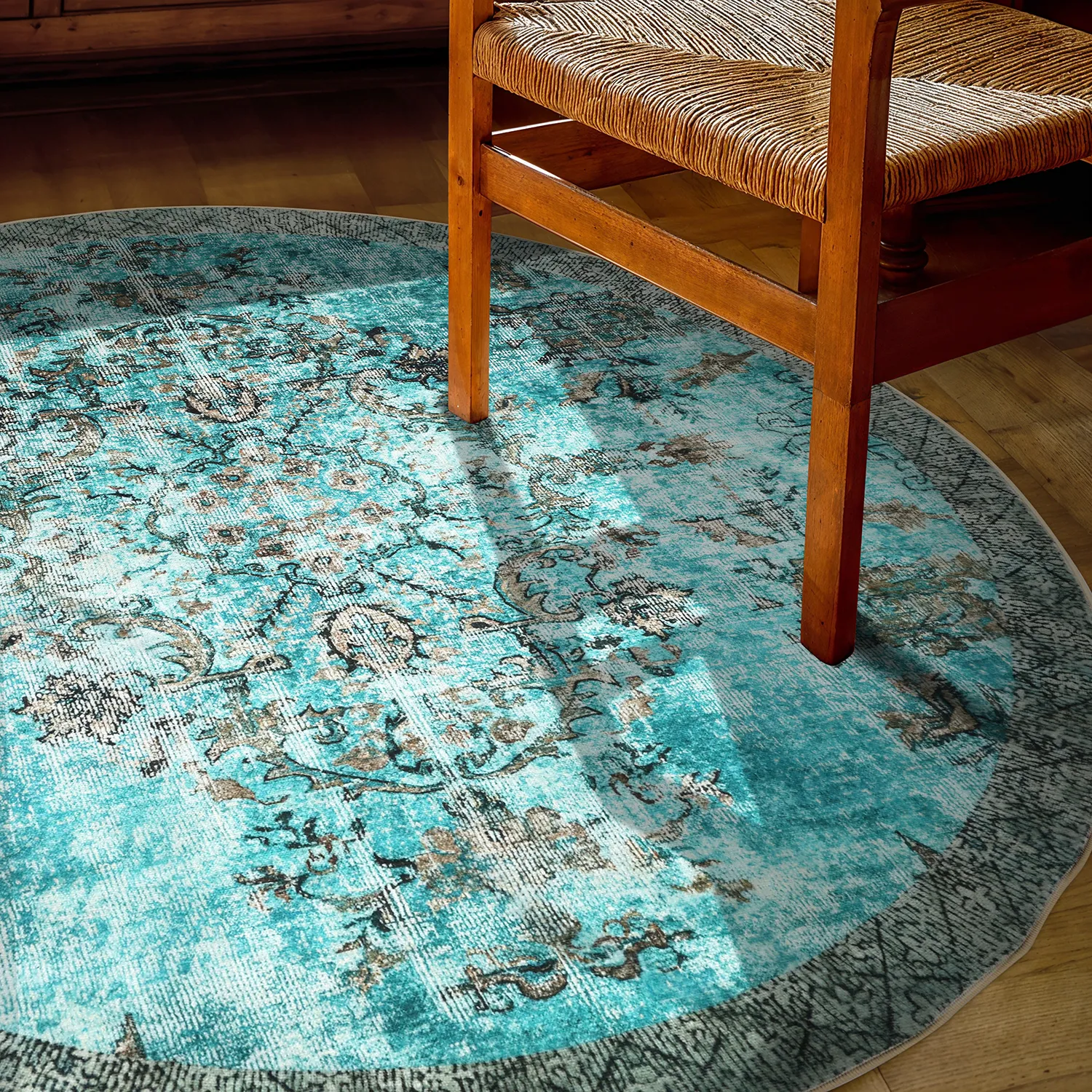 Tapete redondo - Rosalie (azul)